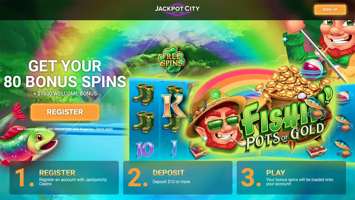 80 free spins on fishin pots of gold